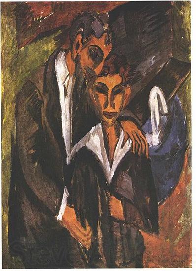 Ernst Ludwig Kirchner Graef and friend Germany oil painting art